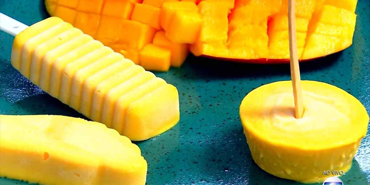 Picolé de manga feito por Ana Maria Braga no Mais Você de hoje (Foto: Reprodução)