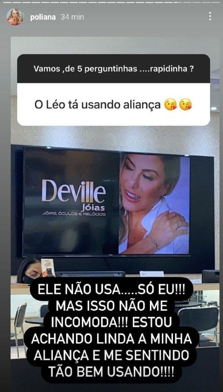 Leonardo não usa aliança 