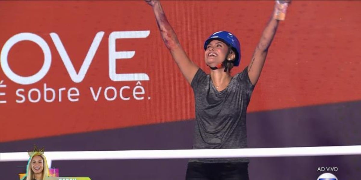 Sarah vence prova do líder no BBB21 (Foto: Reprodução)