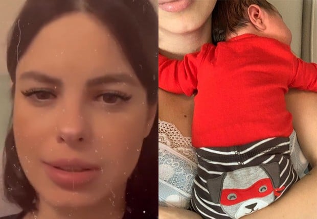 Sthefany Brito com o filho (Foto: Reprodução)