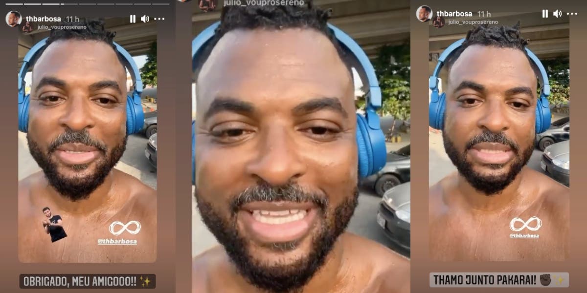 Thiaguinho recebe declaração de famoso (Foto: Reprodução)