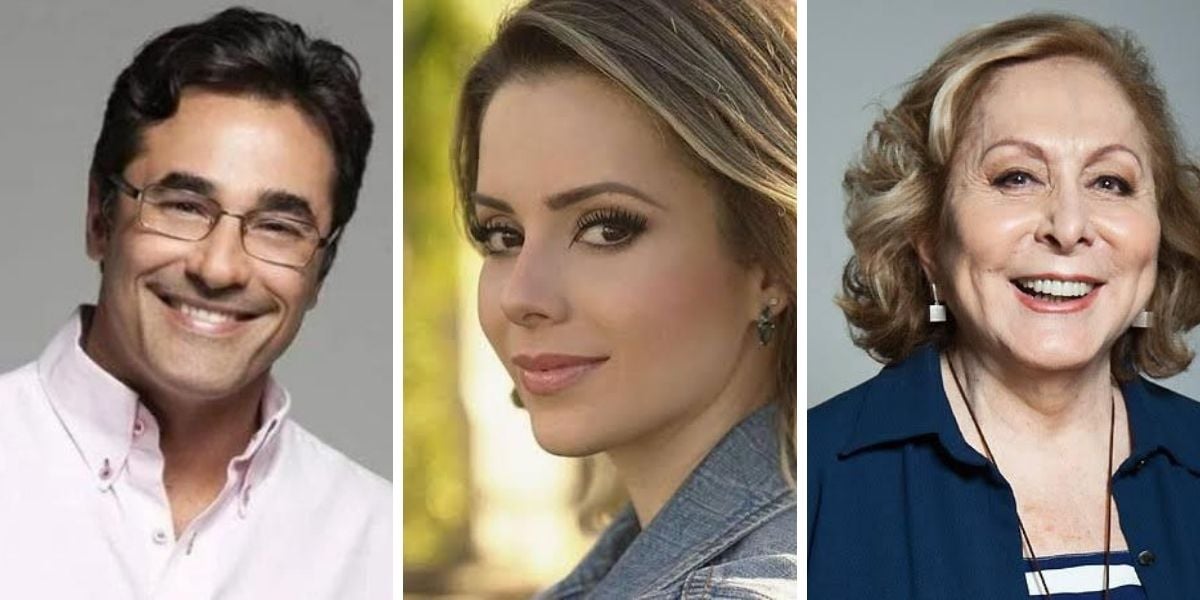 Luciano Szafir, Sandy e Aracy Balabanian (Reprodução) 