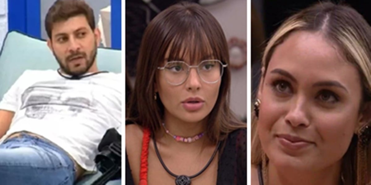 Prova: Caio, Thais e Sarah no BBB21 (Imagem: Montagem/TV Foco)