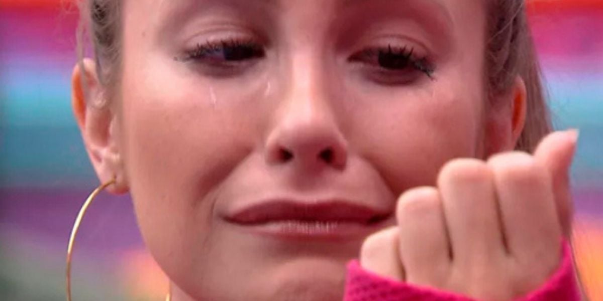 Carla Diaz chorando no BBB21 (Foto: Reprodução/Globo)