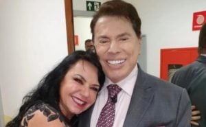 Flor Fernandez e Silvio Santos (Foto: Reprodução / SBT)