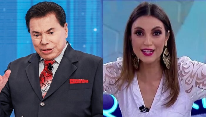 Silvio Santos e Chris Flores