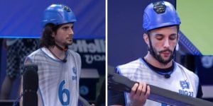 Arthur e Fiuk durante a prova do líder no BBB21 (Foto: Reprodução/Globo)