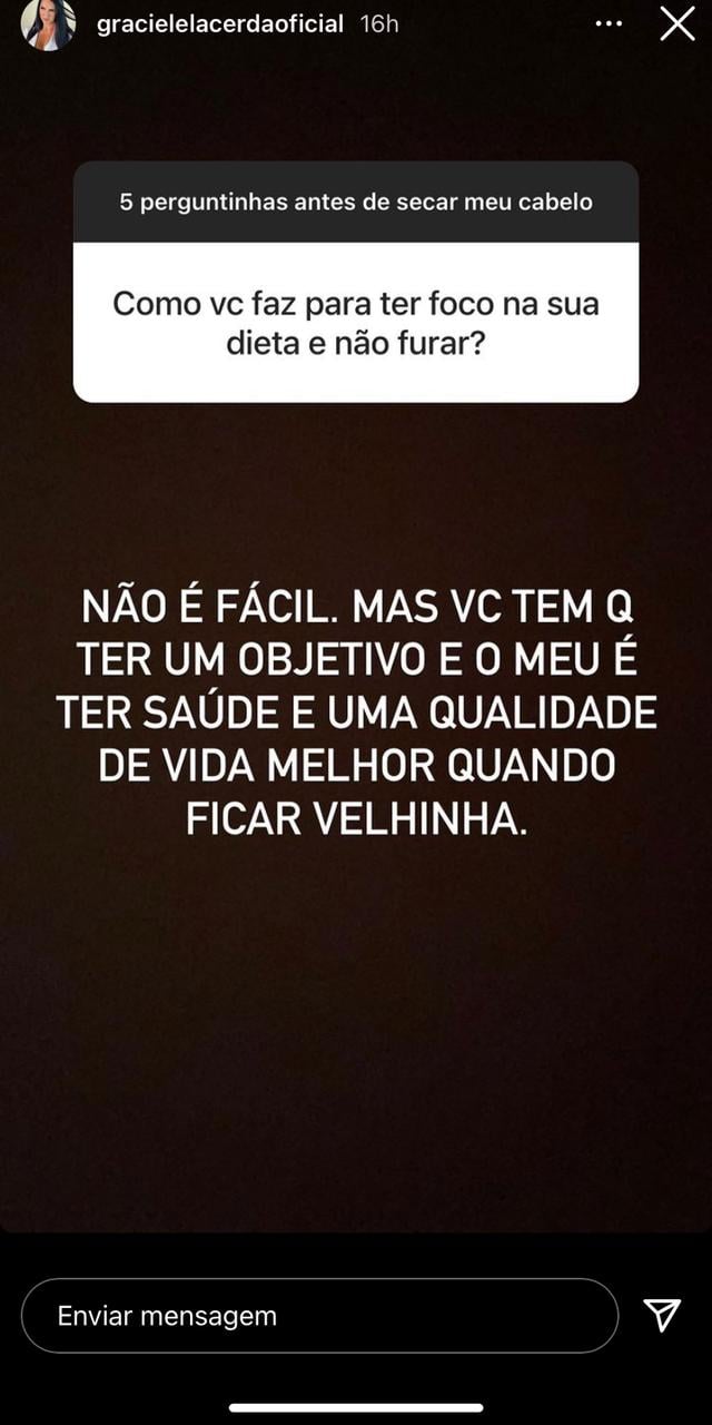 Graciele Lacerda via stories do Instagram (Foto: Reprodução)