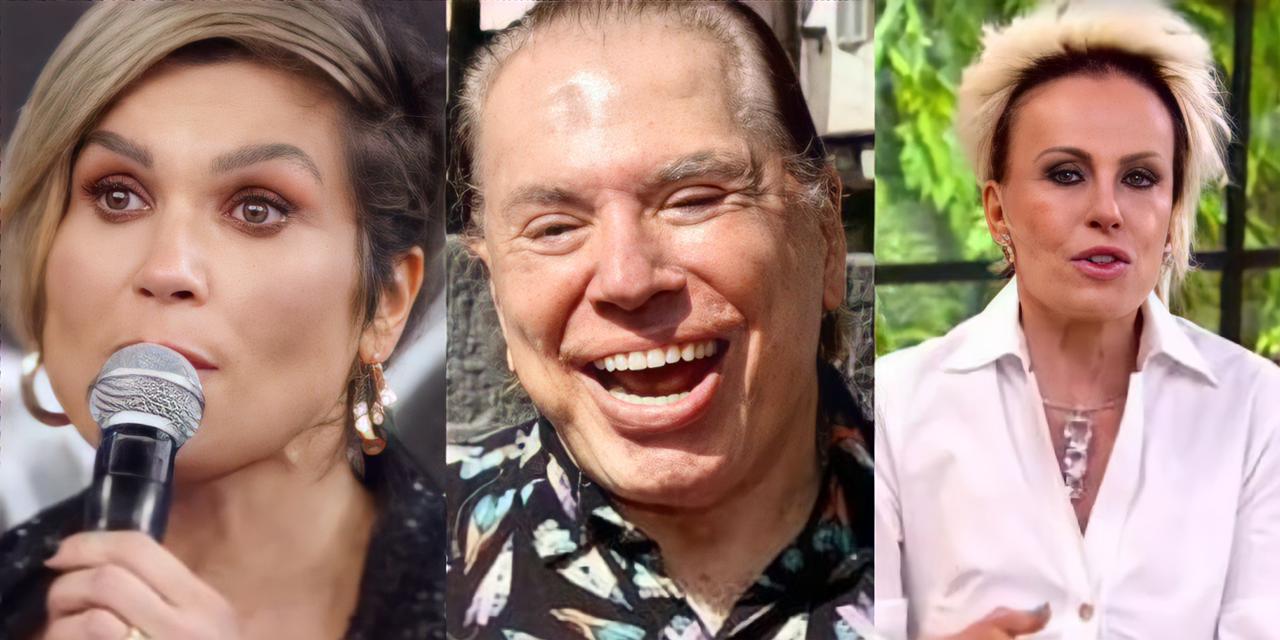 Flávia Alessandra, Silvio Santos e Ana Maria (Reprodução) 