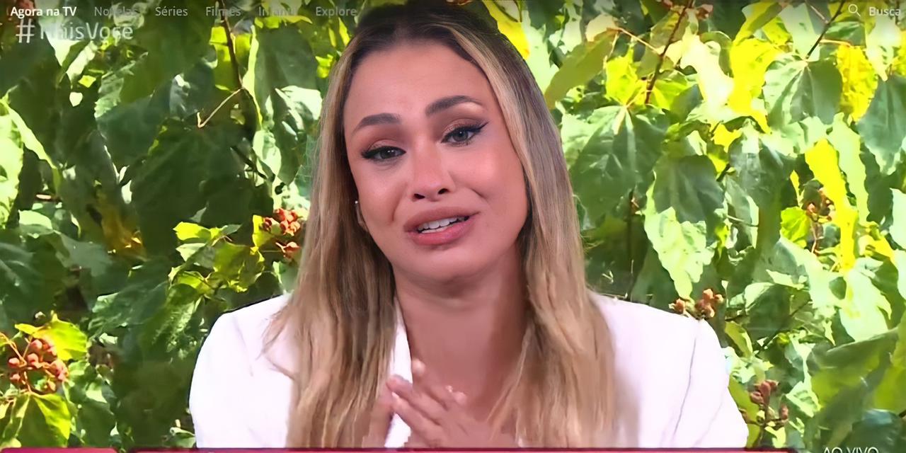 Sarah durante "Mais Você", da Globo (Reprodução)