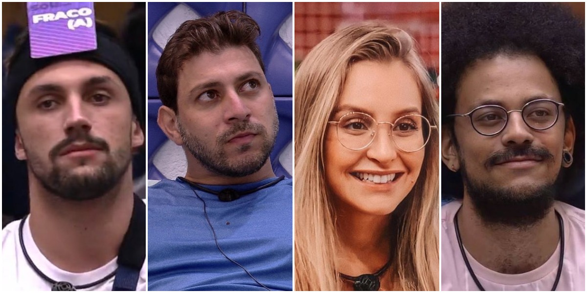 Arthur, Caio, Carla e João estão no paredão fake do BBB21 - Foto: Montagem