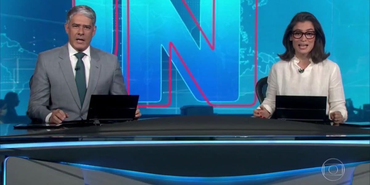 William Bonner e Renata Vasconcellos no "Jornal Nacional" (Foto: Reprodução/TV Globo)