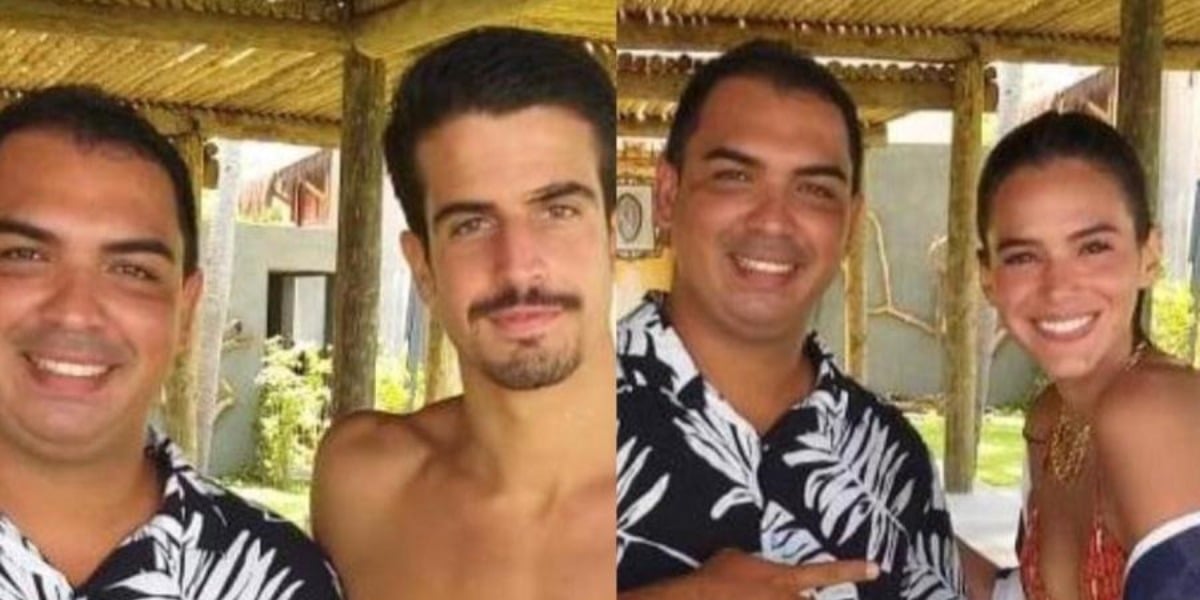 Fotos do fã com Bruna Marquezine e Enzo Celulari (Foto: Reprodução)