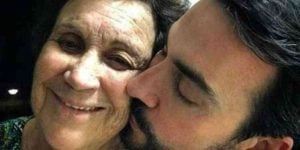 Padre Fábio de Melo e sua mãe, Ana Maria de Melo (Foto: Reprodução))