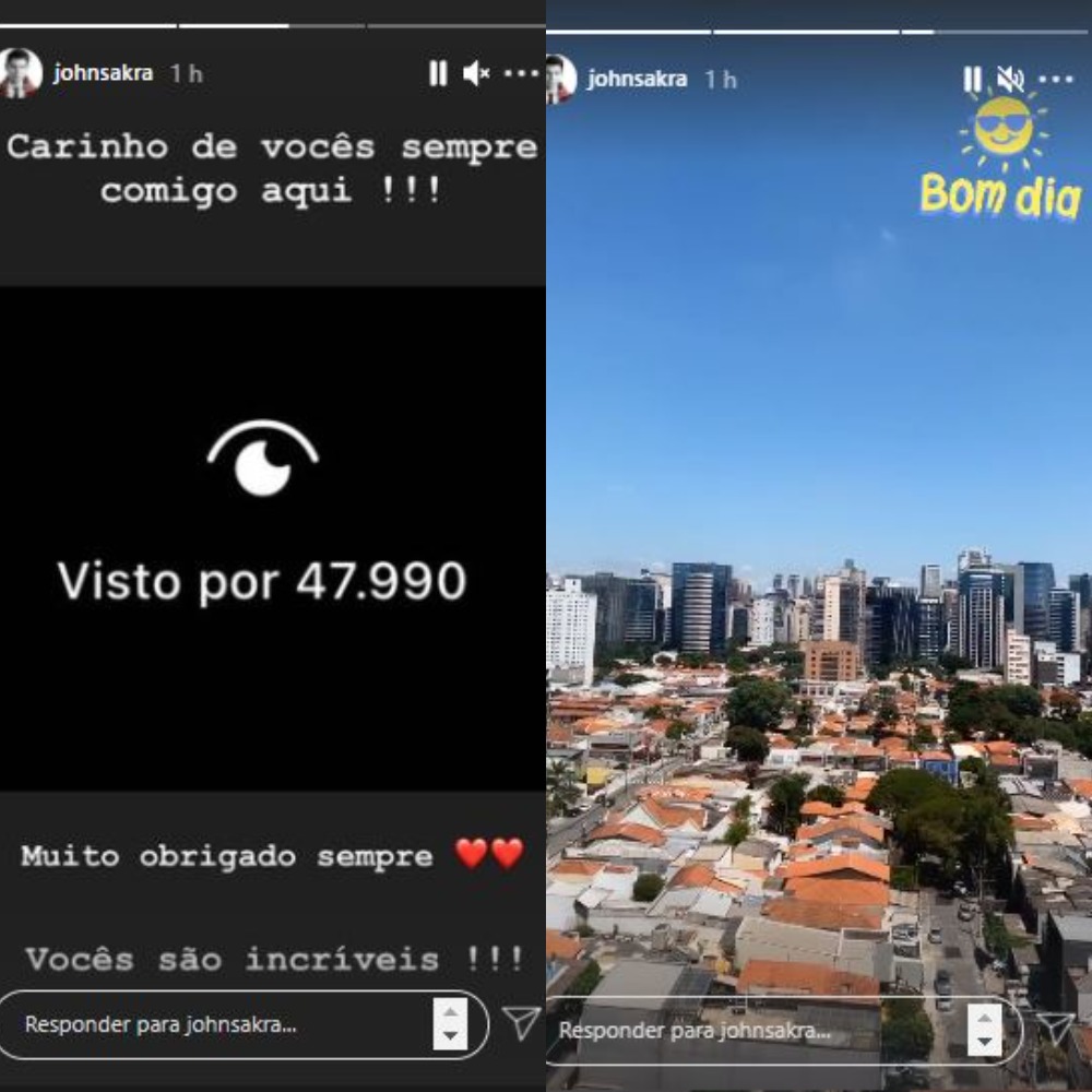John Sakra tem aproximado os fãs nas redes sociais (Foto: Reprodução/Instagram)