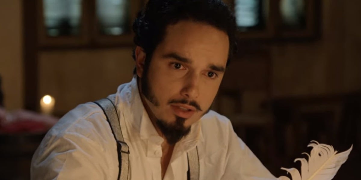 Léo Rosa em cena de "Escrava Mãe" (Foto: Divulgação/Record)