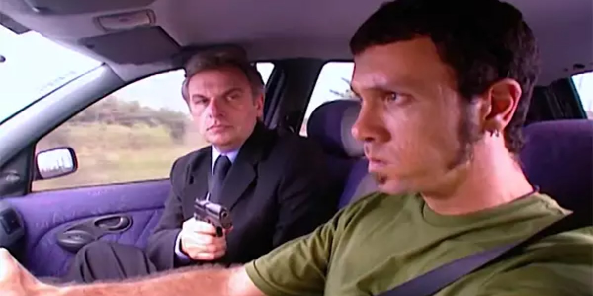 Orlando (Henri Pagnoncelli) e Maurinho (Luiz Nicolau) morrerão em trágico acidente em "Laços de Família" (Foto: Reprodução/TV Globo)