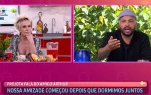 Ana Maria Braga e Projota durante o Mais Você (Foto: Reprodução)