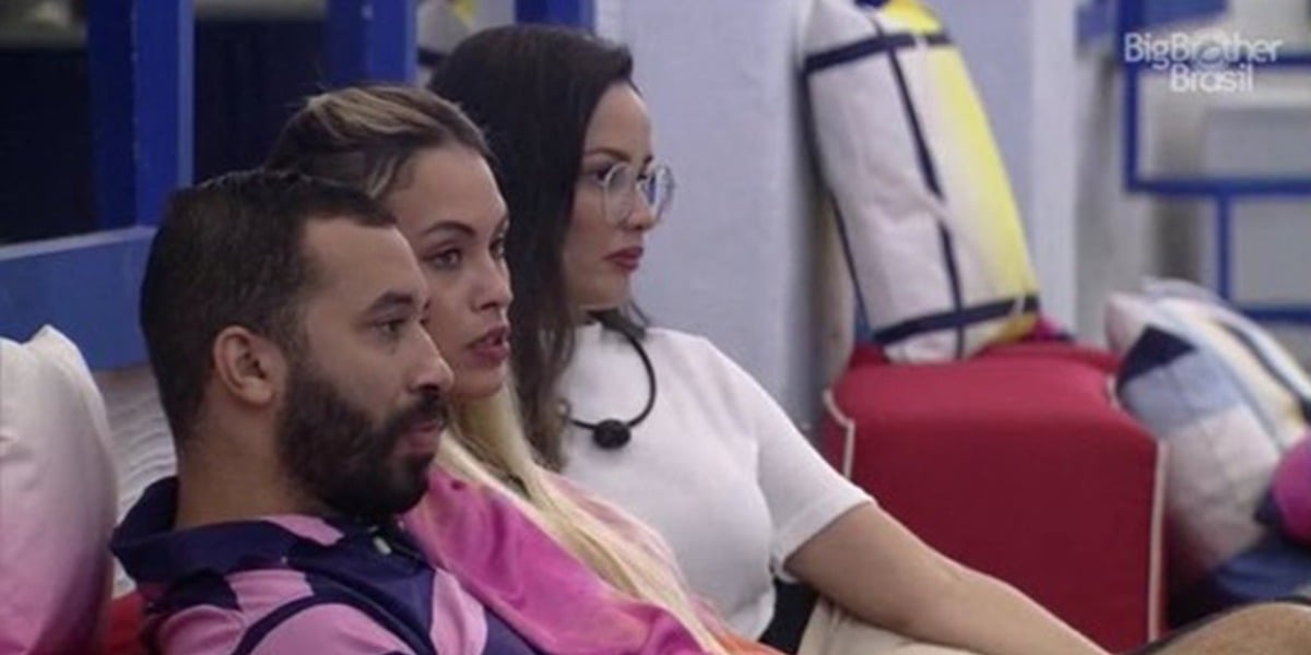 Sarah, Juliette e Gilberto no BBB 21 (Foto: Reprodução)