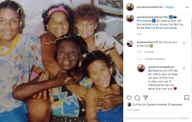 Sylvia Miranda desabafou sobre a mãe (Foto: Reprodução/Instagram)