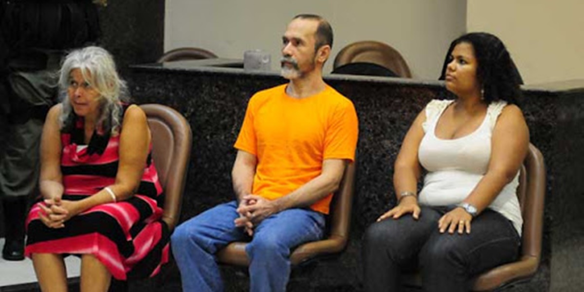 Canibais de Garanhuns durante julgamento (Foto: Reprodução)