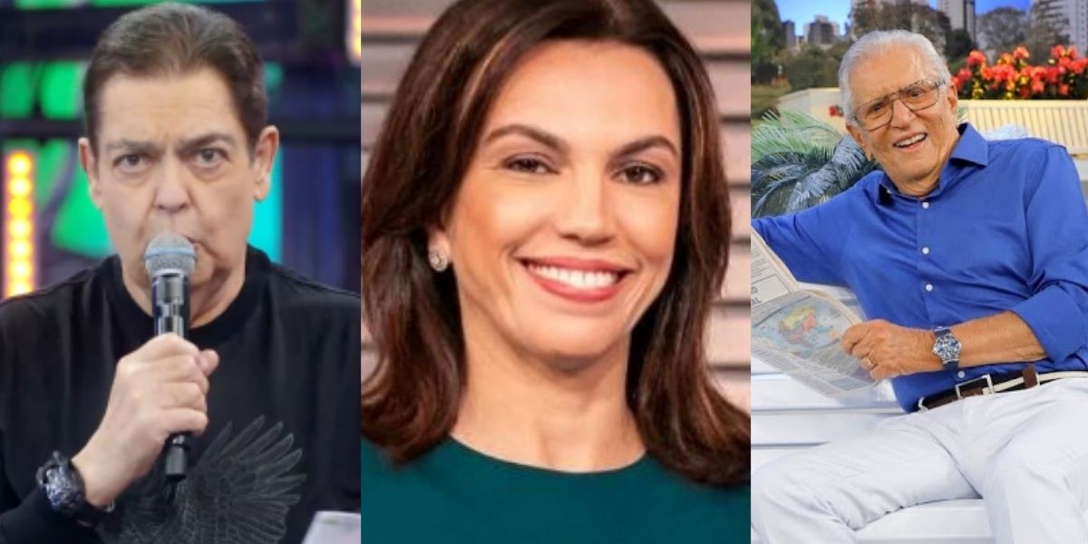 Faustão, Ana Paula Araújo e Carlos Alberto (Reprodução)