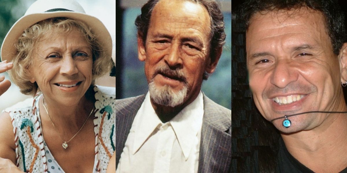 Dirce Migliaccio, Castro Gonzaga e Caco Baresi fizeram "Da Cor do Pecado" e já faleceram (Foto: Montagem)