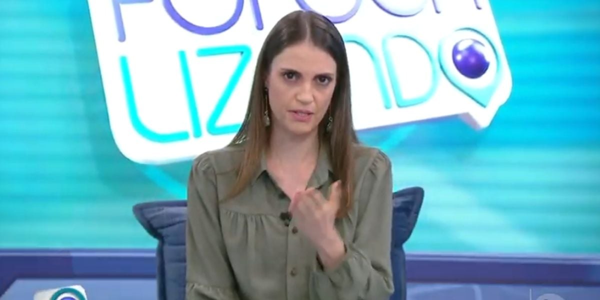 Chris Flores durante seu comando no "Fofocalizando", do SBT (Reprodução) 