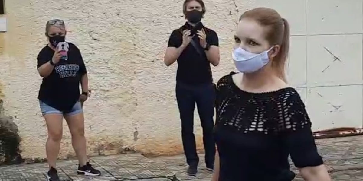 Elize Matsunaga em uma de suas saidinhas da prisão (Foto: Reprodução)