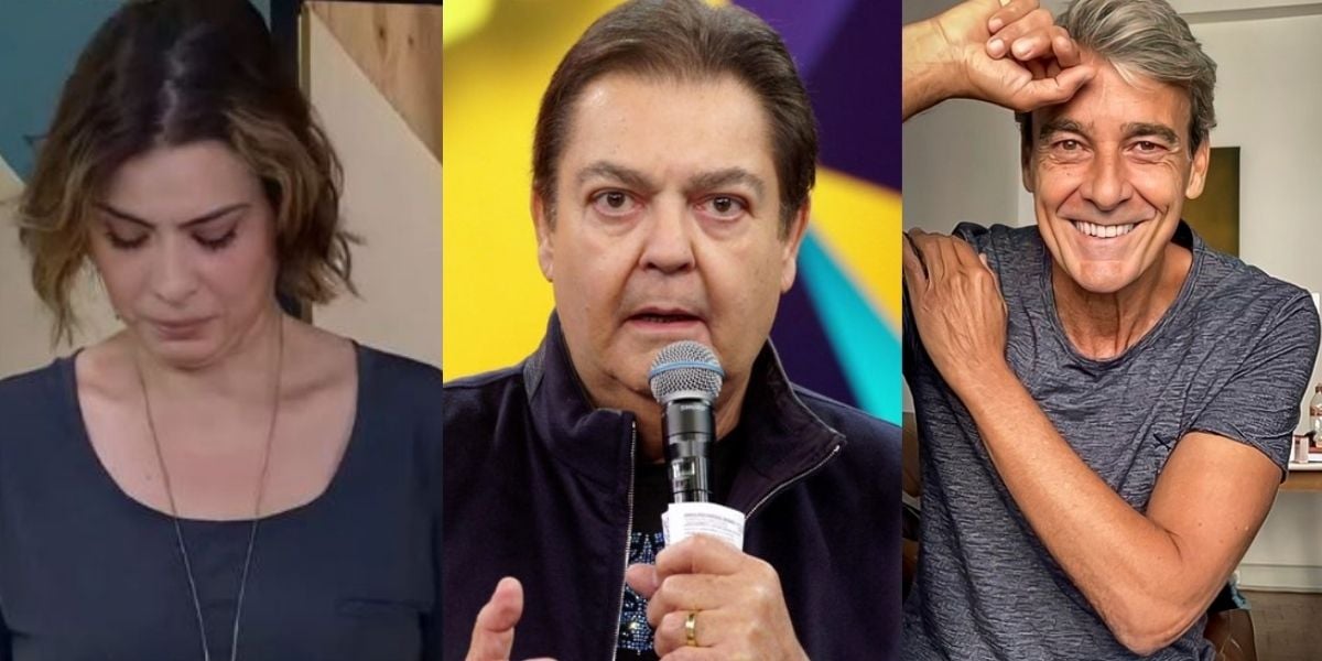 Michele Loreto, Faustão e Alexandre Borges (Reprodução) 