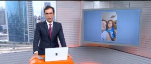 César Tralli encerrou o SP1 de luto (Foto: Reprodução)