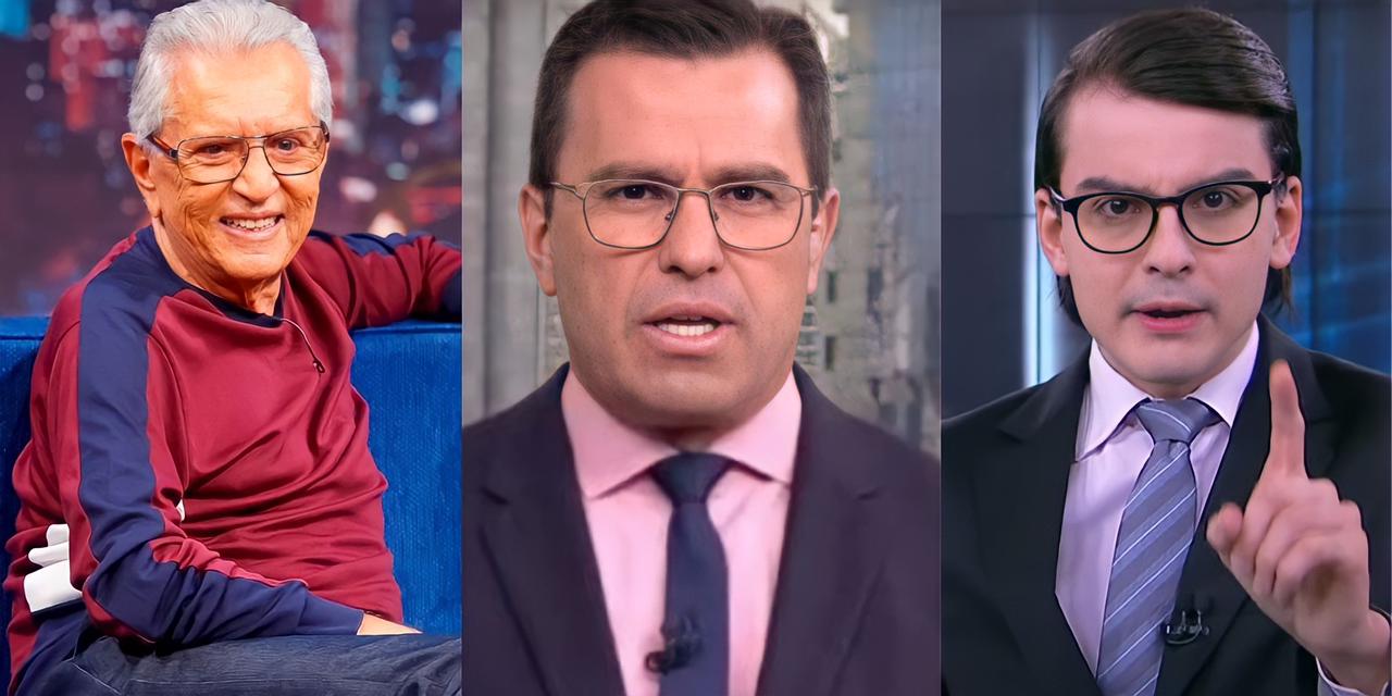 Carlos Alberto, Rodrigo Bocardi e Dudu Camargo (Reprodução)