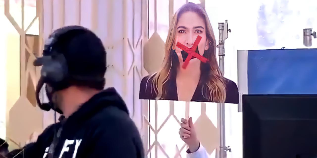 Diretor faz piada com apresentadora ao vivo (Reprodução) Diretor faz piada com apresentadora ao vivo (Reprodução)