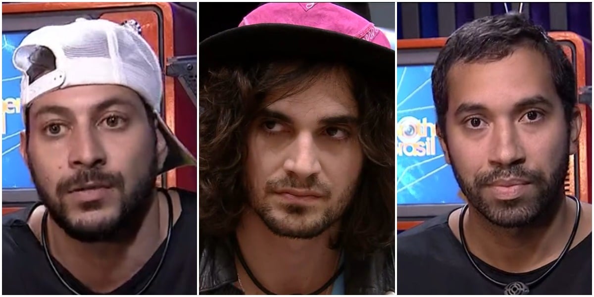 Caio, Fiuk e Gilberto estão no paredão do BBB21 - Foto: Montagem