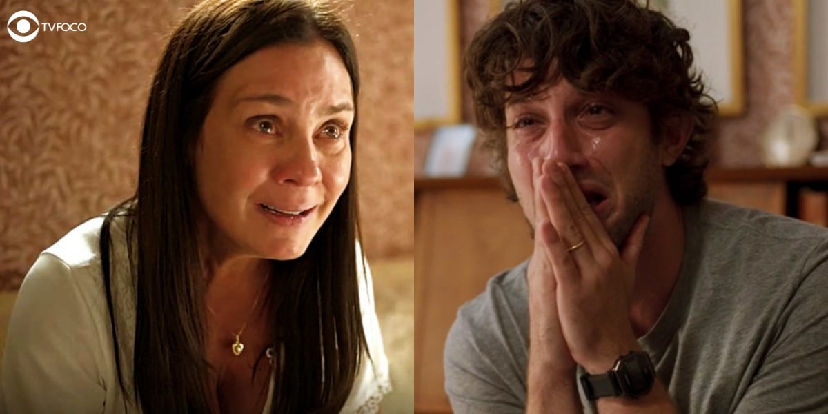 fotomontagem de thelma e danilo da novela amor de mãe