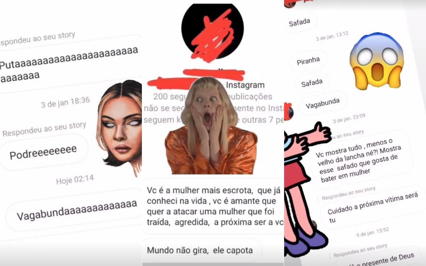 Xingamentos que Lívia Andrade tem recebido (Reprodução: Instagram) Xingamentos que Lívia Andrade tem recebido (Reprodução: Instagram)