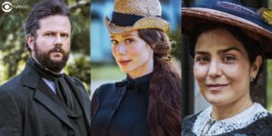 Nos Tempos do Imperador tem Selton Mello, Marina Ximenes e Letícia Sabatella (Foto: Montagem/TV Foco/Reprodução/Globo)