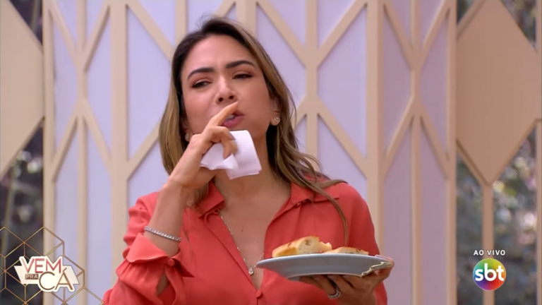 “Daqui a pouco estou melhor que Ana Maria Braga na cozinha”, disse Patrícia Abravanel, ao vivo, no SBT