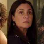 Vitória (Tais Araujo), Thelma (Adriana Esteves) e Lurdes (Regina Casé) na novela Amor de Mãe (Foto: Montagem/TV Foco/Reprodução/Globo)