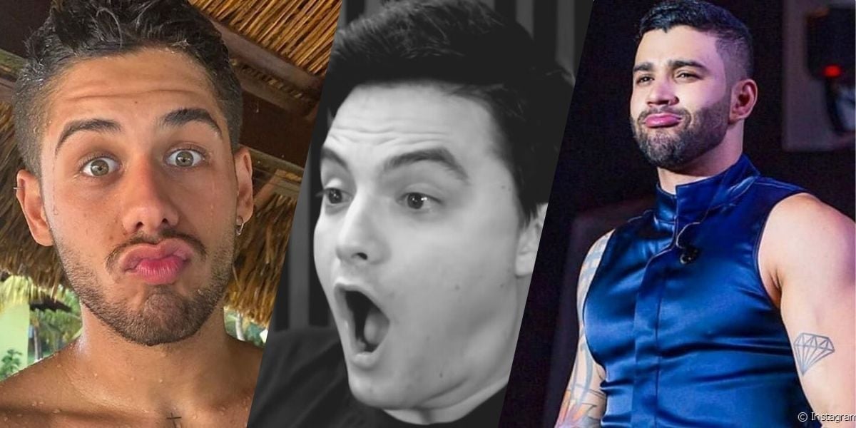 Zé Felipe, Felipe Neto e Gusttavo Lima trocaram farpas (Montagem: TV Foco)