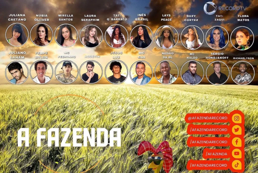 Lista de possíveis participantes de A Fazenda 13 foi divulgada (Imagem: Reprodução)