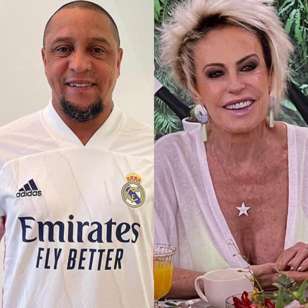 O jogador Roberto Carlos e Ana Maria Braga teriam vivido romance no passado (Foto: Reprodução/Instagram/TV Globo)