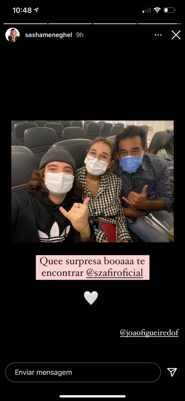 Sasha surge frente a frente com Luciano Szafir (Reprodução)