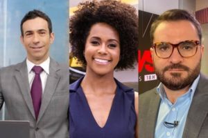 César Tralli, Maju e Marcelo Cosme podem ser remanejados na Globo (Foto: Montagem/TV Foco)