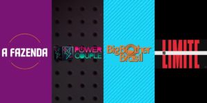 A Fazenda, Power Couple, BBB e No Limite (Montagem: TV Foco)