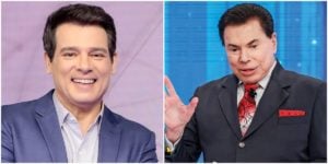 Celso Portiolli e Silvio Santos (Foto: Reprodução)