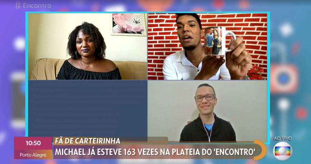 Michael já participou 163 vezes da plateia do "Encontro" (Foto: Reprodução/TV Globo)