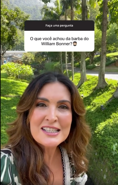 Pergunta sobre a barba de William Bonner (Foto: Reprodução)