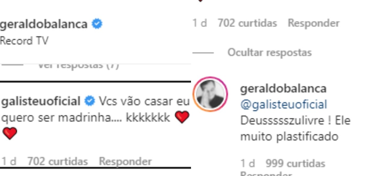 Adriane Galisteu deixou comentário curioso na postagem de Geraldo Luís Adriane Galisteu deixou comentário curioso na postagem de Geraldo Luís