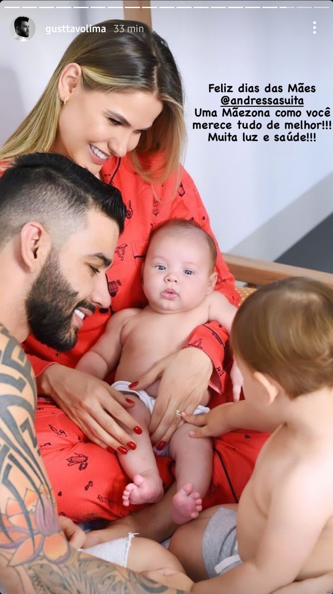 Publicação de Gusttavo Lima (Foto: Reprodução)